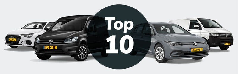 Top 10 populairste lease auto's van 2020