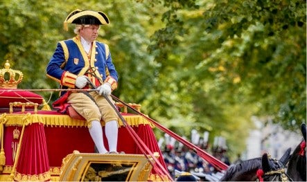 Koetsier van de gouden koets voor Prinsjesdag