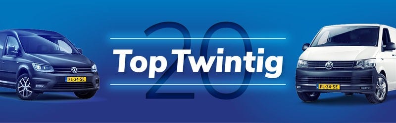 Top 20 meest geleasede auto's