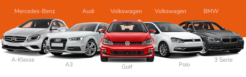 Top5 personenauto's voor ondernemers